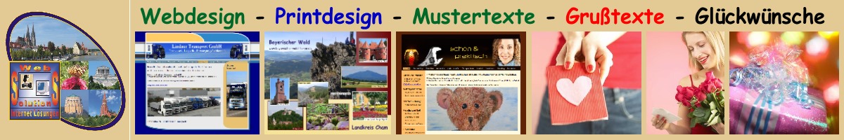 Webdesign, Printdesign & Mustertexte